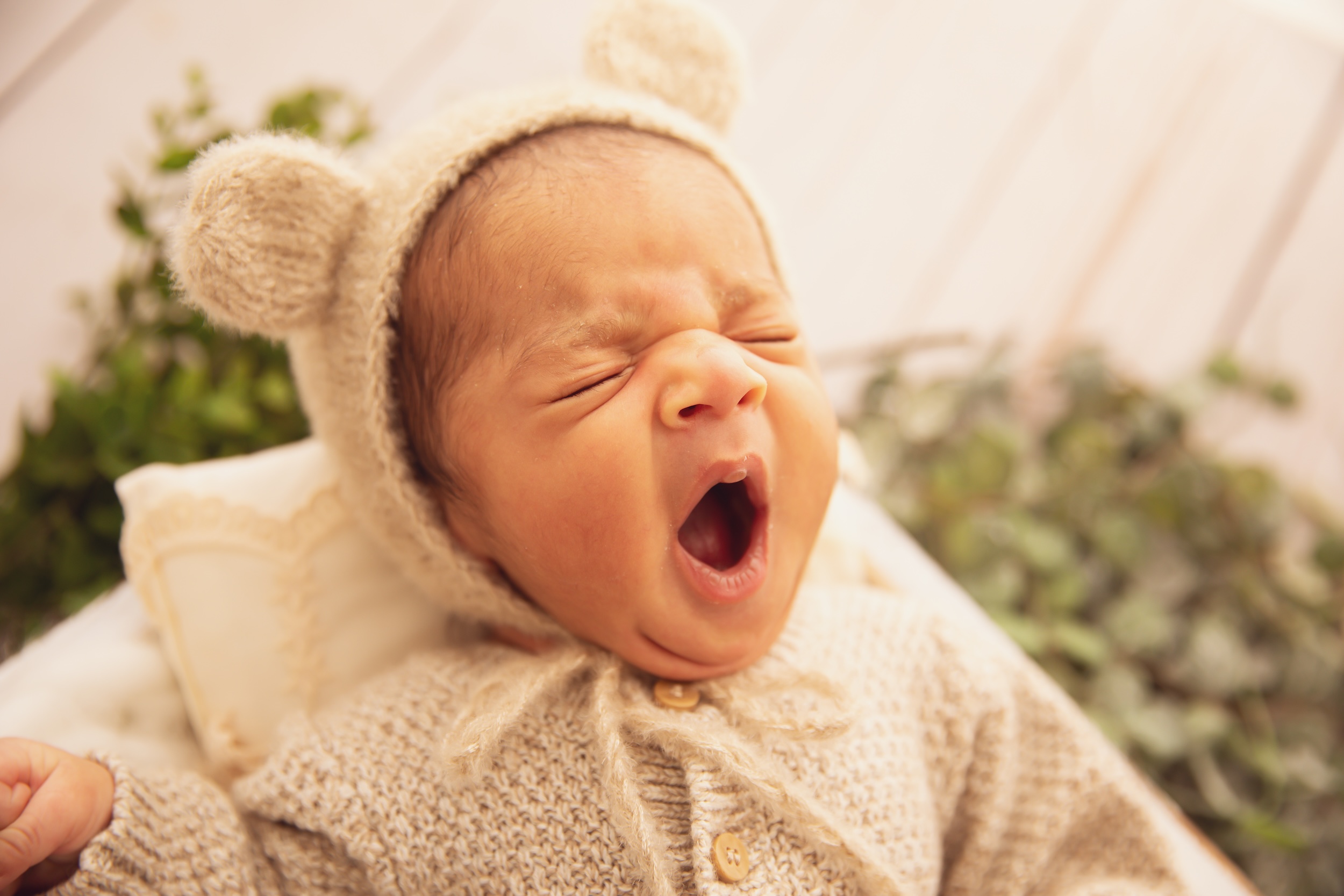 Newborn baby sleeping peacefully